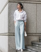 【ドゥクラッセ/DoCLASSE】のスポンジWクロス・イージーワイドパンツ 人気、トレンドファッション・服の通販 founy(ファニー) ファッション Fashion レディースファッション Fashion for Women パンツ Pants & Trousers なめらか Smooth, Silky Texture オケージョン Occasion Wear ストレッチ Stretch, Stretchy Fabric セットアップ Set-Up, Coordinated Outfit フォルム Silhouette, Form ビジネス 仕事 通勤 Business / Work / Commuting thumbnail ライトブルー|ID: prp329100004834718 ipo3291000000036009976