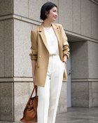 【ドゥクラッセ/DoCLASSE】のスポンジWクロス・ダブルブレストジャケット 人気、トレンドファッション・服の通販 founy(ファニー) ファッション Fashion レディースファッション Fashion for Women アウター Coat / Outerwear Collection レディースジャケット・軽アウター Jackets おすすめ Recommended / Our Picks なめらか Smooth, Silky Texture オケージョン Occasion Wear ジャケット Jacket, Outerwear ストレッチ Stretch, Stretchy Fabric スマート Smart, Elegant セットアップ Set-Up, Coordinated Outfit ビジネス 仕事 通勤 Business / Work / Commuting thumbnail ベージュ|ID: prp329100004834720 ipo3291000000035213813