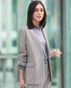 【ドゥクラッセ/DoCLASSE】のスポンジWクロス・ノーカラージャケット グレー|ID: prp329100004834721 ipo3291000000035213816