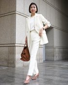 【ドゥクラッセ/DoCLASSE】のスポンジWクロス・テーパードパンツ 人気、トレンドファッション・服の通販 founy(ファニー) ファッション Fashion レディースファッション Fashion for Women パンツ Pants & Trousers 新作・新入荷 New Arrivals / New In なめらか Smooth, Silky Texture オケージョン Occasion Wear ストレッチ Stretch, Stretchy Fabric スーツ Suit, Formalwear セットアップ Set-Up, Coordinated Outfit センター Center, Center Line ビジネス 仕事 通勤 Business / Work / Commuting thumbnail オフホワイト|ID: prp329100004834724 ipo3291000000035213839