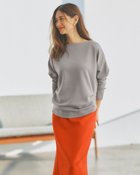 【ドゥクラッセ/DoCLASSE】のシルキーダンボール・ボートネック 人気、トレンドファッション・服の通販 founy(ファニー) ファッション Fashion レディースファッション Fashion for Women トップス・カットソー Cut & Sew Tops シャツ・ブラウス・オフィスカジュアル Elegant Blouses & Button-Ups ロングTシャツ・Tシャツ Longline T-Shirts & Tees カットソー・ベーシックTシャツ Cut-and-Sewn Tops / Stretch Tees & Basics なめらか Smooth, Silky Texture カットソー Cut and Sewn Top ドレープ Drape, Draping Fabric フィット Fit, Slim Fit フォルム Silhouette, Form thumbnail グレー|ID: prp329100004834726 ipo3291000000035213853