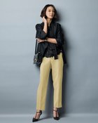 【ドゥクラッセ/DoCLASSE】のトリニティツイル・テーパードパンツ 人気、トレンドファッション・服の通販 founy(ファニー) ファッション Fashion レディースファッション Fashion for Women パンツ Pants & Trousers 新作・新入荷 New Arrivals / New In オケージョン Occasion Wear サマー Summer, Summer Style ストレッチ Stretch, Stretchy Fabric スリット Slit, Slit Detail セットアップ Set-Up, Coordinated Outfit エレガント 上品 Elegant ビジネス 仕事 通勤 Business / Work / Commuting 入学式 Entrance Ceremony thumbnail イエロー|ID: prp329100004834729 ipo3291000000035213875