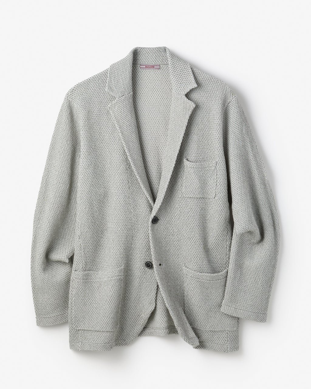 【ドゥクラッセ/DoCLASSE / MEN】の和紙ブレンド羽織りジャケット インテリア・キッズ・メンズ・レディースファッション・服の通販 founy(ファニー) 　ファッション　Fashion　メンズファッション　Fashion for Men　カーディガン　Cardigan, Knitwear　ジャケット　Jacket, Outerwear　ストレッチ　Stretch, Stretchy Fabric　テーラード　Tailored, Tailored Fit　ベスト　Vest, Waistcoat　メンズ　Men's, Menswear　軽量　Lightweight, Ultra Light　鹿の子　Piqué, Kanoko Fabric　ライトグレー|ID: prp329100004835515 ipo3291000000035222367