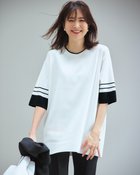 【ドゥクラッセ/DoCLASSE】の総針ドライニット・袖ボーダートップス 人気、トレンドファッション・服の通販 founy(ファニー) ファッション Fashion レディースファッション Fashion for Women トップス・カットソー Cut & Sew Tops ニット Knit Tops & Sweaters セーター Sweater, Knitwear フォルム Silhouette, Form ボーダー Border, Stripe 夏 Summer 春 Spring thumbnail ホワイトxブラック|ID: prp329100004835516 ipo3291000000035222381