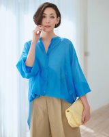 【ドゥクラッセ/DoCLASSE】の2WAYデザイン・シアーシャツブラウス 人気、トレンドファッション・服の通販 founy(ファニー) ファッション Fashion レディースファッション Fashion for Women トップス・カットソー Cut & Sew Tops シャツ・ブラウス・オフィスカジュアル Elegant Blouses & Button-Ups 人気 Popular, Best Seller |ID:prp329100004835517