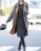 【ドゥクラッセ/DoCLASSE】のダブルフェイスウール・ステンカラーコート グレー|ID: prp329100004837065 ipo3291000000035249984