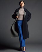 【ドゥクラッセ/DoCLASSE】のダブルフェイスウール・ステンカラーコート ネイビーパターン|ID: prp329100004837065 ipo3291000000035249986