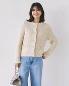 【ドゥクラッセ/DoCLASSE】のツイーディニット・メタル釦ジャケット ライトベージュ|ID: prp329100004837948 ipo3291000000035249773