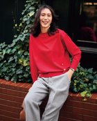 【ドゥクラッセ/DoCLASSE】のサイドボタン・プルオーバーニット レッド|ID: prp329100004837949 ipo3291000000035894848