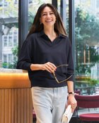 【ドゥクラッセ/DoCLASSE】のシルキーダンボール・スキッパー 人気、トレンドファッション・服の通販 founy(ファニー) ファッション Fashion レディースファッション Fashion for Women トップス・カットソー Cut & Sew Tops シャツ・ブラウス・オフィスカジュアル Elegant Blouses & Button-Ups ロングTシャツ・Tシャツ Longline T-Shirts & Tees カットソー・ベーシックTシャツ Cut-and-Sewn Tops / Stretch Tees & Basics なめらか Smooth, Silky Texture インナー Innerwear カットソー Cut and Sewn Top スウェット / スエット Sweatshirt, Sweatwear スキッパー Skipper, Open Collar ロング Long, Long-Length 人気 Popular, Best Seller thumbnail ミッドナイトブルー|ID: prp329100004837951 ipo3291000000035249786