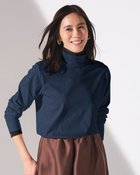 【ドゥクラッセ/DoCLASSE】の超長綿・チュールレイヤード風ハイネック ネイビー|ID: prp329100004837952 ipo3291000000035894863