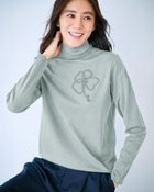 【ドゥクラッセ/DoCLASSE】の超長綿ハイネック/コード刺繍 ダスティーブルー|ID: prp329100004837959 ipo3291000000035894896