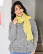 【ドゥクラッセ/DoCLASSE】のエアリーフリンジ・ビッグストール イエロー|ID: prp329100004837961 ipo3291000000035249829