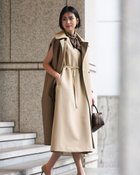 【ドゥクラッセ/DoCLASSE】の高密度ダブルクロス・ステンカラージレ ダークベージュ|ID: prp329100004837971 ipo3291000000035894935