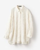 【ドゥクラッセ/DoCLASSE】のカットジャカード・フォルムシャツ オフホワイト|ID: prp329100004837972 ipo3291000000035249880