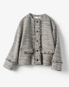 【ドゥクラッセ/DoCLASSE】のフリンジツイード・ノーカラージャケット 人気、トレンドファッション・服の通販 founy(ファニー) ファッション Fashion レディースファッション Fashion for Women アウター Coat / Outerwear Collection レディースジャケット・軽アウター Jackets ノーカラージャケット / シンプル上品コーデ Collarless Jackets 新作・新入荷 New Arrivals / New In ジャケット Jacket, Outerwear ツイード Twill, Twill Weave デニム Denim, Jeans Material フリンジ Fringe, Tassel ミックス Mix, Mixed Style モノトーン Monotone, Black and White リラックス Relax, Relaxed Fit ワイド Wide, Wide Fit thumbnail ブラックパターン|ID: prp329100004837976 ipo3291000000035249897