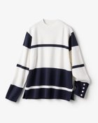 【ドゥクラッセ/DoCLASSE】の総針ニット・カラーブロックハイネック 人気、トレンドファッション・服の通販 founy(ファニー) ファッション Fashion レディースファッション Fashion for Women トップス・カットソー Cut & Sew Tops ニット Knit Tops & Sweaters 新作・新入荷 New Arrivals / New In スリット Slit, Slit Detail セーター Sweater, Knitwear ハイネック High Neck, Mock Neck フレンチ French, French Style ブロック Block, Solid Block Pattern thumbnail ホワイトxネイビー|ID: prp329100004837977 ipo3291000000035249900