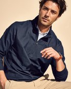 【ドゥクラッセ/DoCLASSE / MEN】の重ね着風・高伸縮ジャージハーフジップ インディゴ|ID: prp329100004839727 ipo3291000000035268521