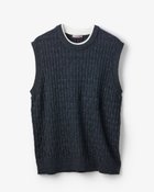 【ドゥクラッセ/DoCLASSE / MEN】の立体バスケット編み重ね着風ベスト ダークインディゴ|ID: prp329100004839733 ipo3291000000035268547