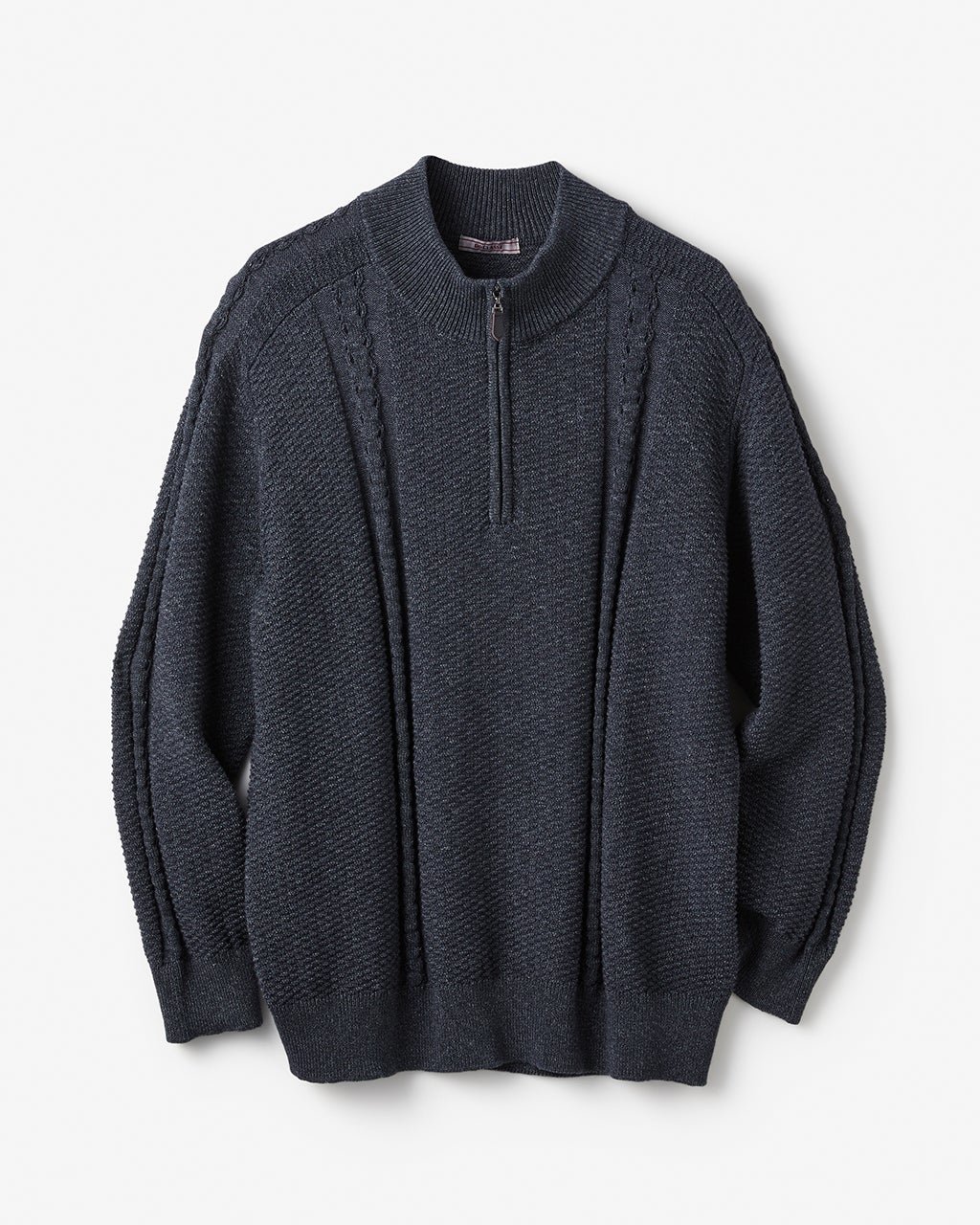 【ドゥクラッセ/DoCLASSE / MEN】の立体編みアラン柄ハーフジップ インテリア・キッズ・メンズ・レディースファッション・服の通販 founy(ファニー) ファッション Fashion メンズファッション Fashion for Men 新作・新入荷 New Arrivals / New In セーター Sweater, Knitwear メンズ Men's, Menswear ダークインディゴ|ID: prp329100004839737 ipo3291000000035268570