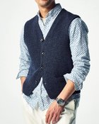 【ドゥクラッセ/DoCLASSE / MEN】の和紙ブレンド心地いいニットジレ 人気、トレンドファッション・服の通販 founy(ファニー) ファッション Fashion メンズファッション Fashion for Men 新作・新入荷 New Arrivals / New In ジャケット Jacket, Outerwear ベスト Vest, Waistcoat ポケット Pocket, Pocket Detail メンズ Men's, Menswear 鹿の子 Piqué, Kanoko Fabric thumbnail ダークインディゴ|ID: prp329100004839739 ipo3291000000035268574