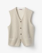 【ドゥクラッセ/DoCLASSE / MEN】の和紙ブレンド心地いいニットジレ 人気、トレンドファッション・服の通販 founy(ファニー) ファッション Fashion メンズファッション Fashion for Men 新作・新入荷 New Arrivals / New In ジャケット Jacket, Outerwear ベスト Vest, Waistcoat ポケット Pocket, Pocket Detail メンズ Men's, Menswear 鹿の子 Piqué, Kanoko Fabric thumbnail ベージュ|ID: prp329100004839739 ipo3291000000035268576