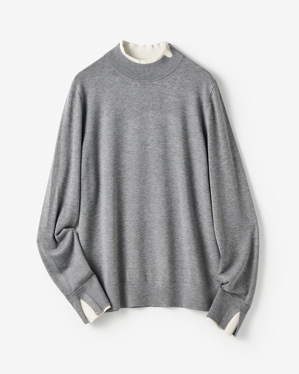 【ドゥクラッセ/DoCLASSE】のシルクフィール・ダブルカフスハイネック インテリア・キッズ・メンズ・レディースファッション・服の通販 founy(ファニー) ファッション Fashion レディースファッション Fashion for Women トップス・カットソー Cut & Sew Tops ニット Knit Tops & Sweaters なめらか Smooth, Silky Texture アンダー Underwear Essentials カフス Cuff Design シルバー Silver, Metallic Silver セーター Sweater, Knitwear ダブル Double, Double-Breasted ハイネック High Neck, Mock Neck フィット Fit, Slim Fit グレー|ID: prp329100004839769 ipo3291000000035268657