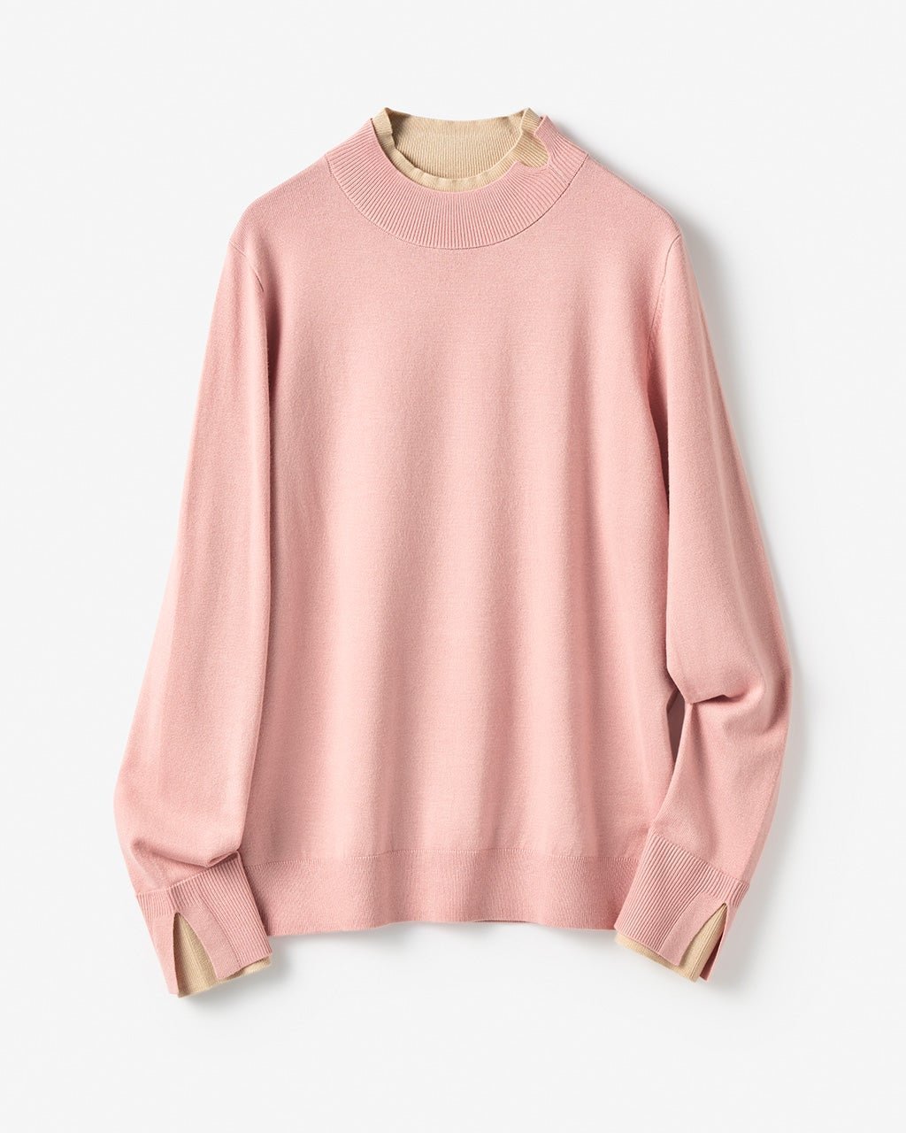 【ドゥクラッセ/DoCLASSE】のシルクフィール・ダブルカフスハイネック インテリア・キッズ・メンズ・レディースファッション・服の通販 founy(ファニー) ファッション Fashion レディースファッション Fashion for Women トップス・カットソー Cut & Sew Tops ニット Knit Tops & Sweaters なめらか Smooth, Silky Texture アンダー Underwear Essentials カフス Cuff Design シルバー Silver, Metallic Silver セーター Sweater, Knitwear ダブル Double, Double-Breasted ハイネック High Neck, Mock Neck フィット Fit, Slim Fit ソフトピンク|ID: prp329100004839769 ipo3291000000035268665