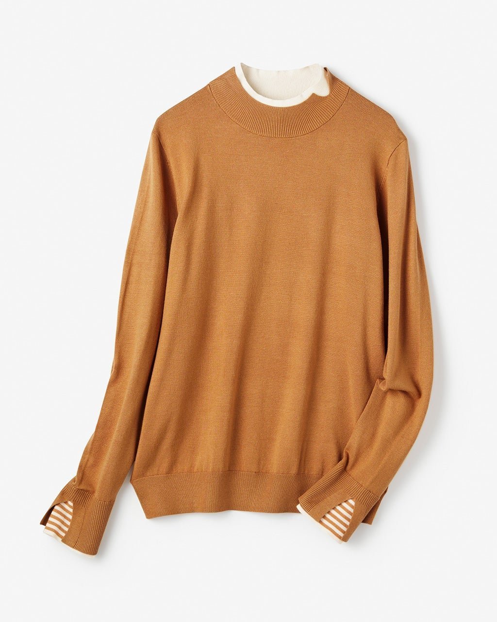 【ドゥクラッセ/DoCLASSE】のシルクフィール・ダブルカフスハイネック インテリア・キッズ・メンズ・レディースファッション・服の通販 founy(ファニー) ファッション Fashion レディースファッション Fashion for Women トップス・カットソー Cut & Sew Tops ニット Knit Tops & Sweaters なめらか Smooth, Silky Texture アンダー Underwear Essentials カフス Cuff Design シルバー Silver, Metallic Silver セーター Sweater, Knitwear ダブル Double, Double-Breasted ハイネック High Neck, Mock Neck フィット Fit, Slim Fit キャメルXオフ|ID: prp329100004839769 ipo3291000000035268670