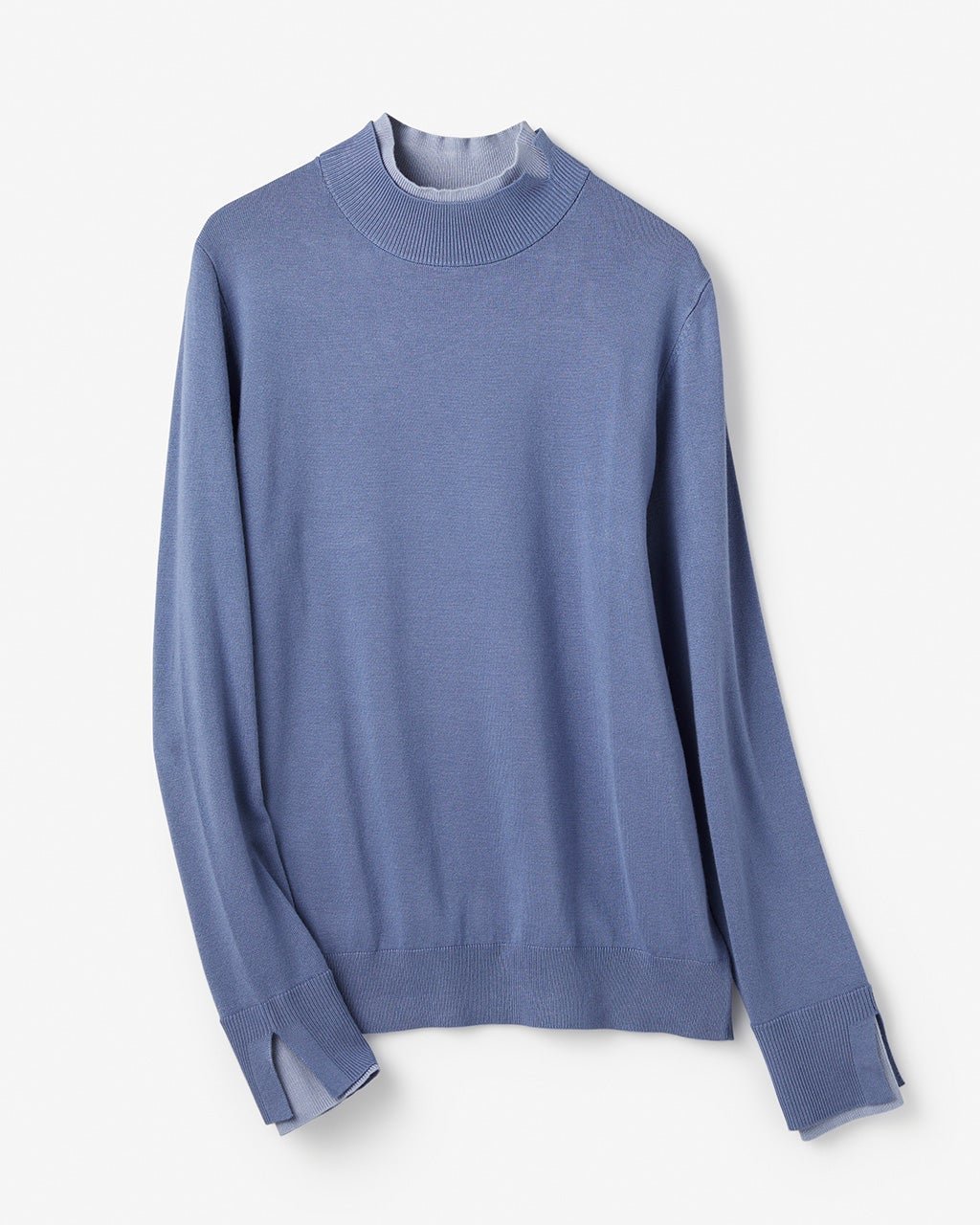 【ドゥクラッセ/DoCLASSE】のシルクフィール・ダブルカフスハイネック インテリア・キッズ・メンズ・レディースファッション・服の通販 founy(ファニー) ファッション Fashion レディースファッション Fashion for Women トップス・カットソー Cut & Sew Tops ニット Knit Tops & Sweaters なめらか Smooth, Silky Texture アンダー Underwear Essentials カフス Cuff Design シルバー Silver, Metallic Silver セーター Sweater, Knitwear ダブル Double, Double-Breasted ハイネック High Neck, Mock Neck フィット Fit, Slim Fit ダスティーブルー|ID: prp329100004839769 ipo3291000000035268673