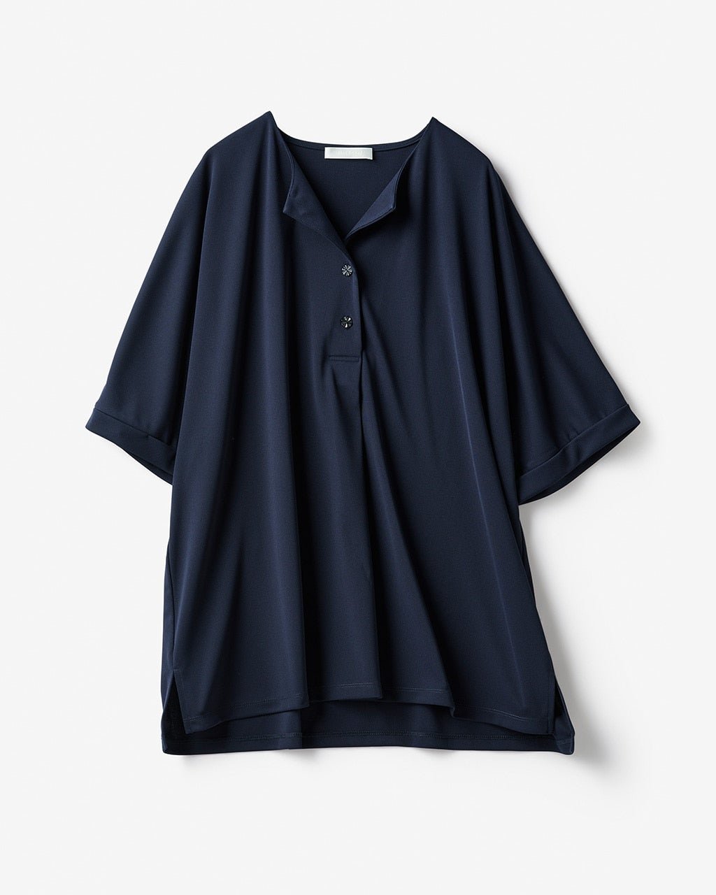 【ドゥクラッセ/DoCLASSE】の強撚スムース・フロントタックトップス インテリア・キッズ・メンズ・レディースファッション・服の通販 founy(ファニー) ファッション Fashion レディースファッション Fashion for Women トップス・カットソー Cut & Sew Tops シャツ・ブラウス・オフィスカジュアル Elegant Blouses & Button-Ups ロングTシャツ・Tシャツ Longline T-Shirts & Tees カットソー・ベーシックTシャツ Cut-and-Sewn Tops / Stretch Tees & Basics エレガント 上品 Elegant カットソー Cut and Sewn Top ストレッチ Stretch, Stretchy Fabric セットアップ Set-Up, Coordinated Outfit ネイビー|ID: prp329100004839809 ipo3291000000035268724