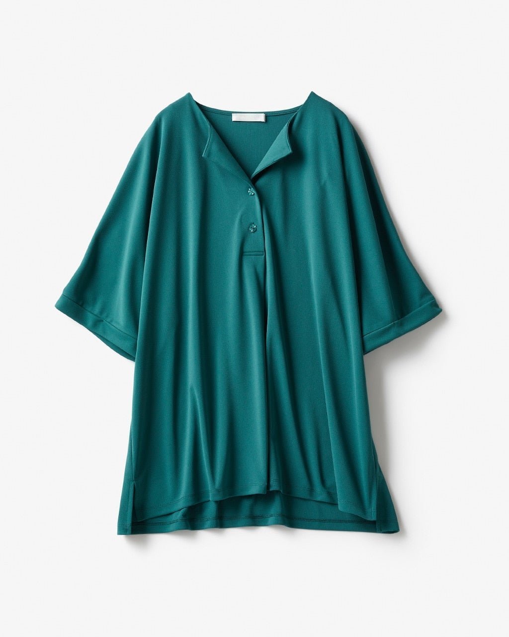 【ドゥクラッセ/DoCLASSE】の強撚スムース・フロントタックトップス インテリア・キッズ・メンズ・レディースファッション・服の通販 founy(ファニー) ファッション Fashion レディースファッション Fashion for Women トップス・カットソー Cut & Sew Tops シャツ・ブラウス・オフィスカジュアル Elegant Blouses & Button-Ups ロングTシャツ・Tシャツ Longline T-Shirts & Tees カットソー・ベーシックTシャツ Cut-and-Sewn Tops / Stretch Tees & Basics エレガント 上品 Elegant カットソー Cut and Sewn Top ストレッチ Stretch, Stretchy Fabric セットアップ Set-Up, Coordinated Outfit グリーン|ID: prp329100004839809 ipo3291000000035268727