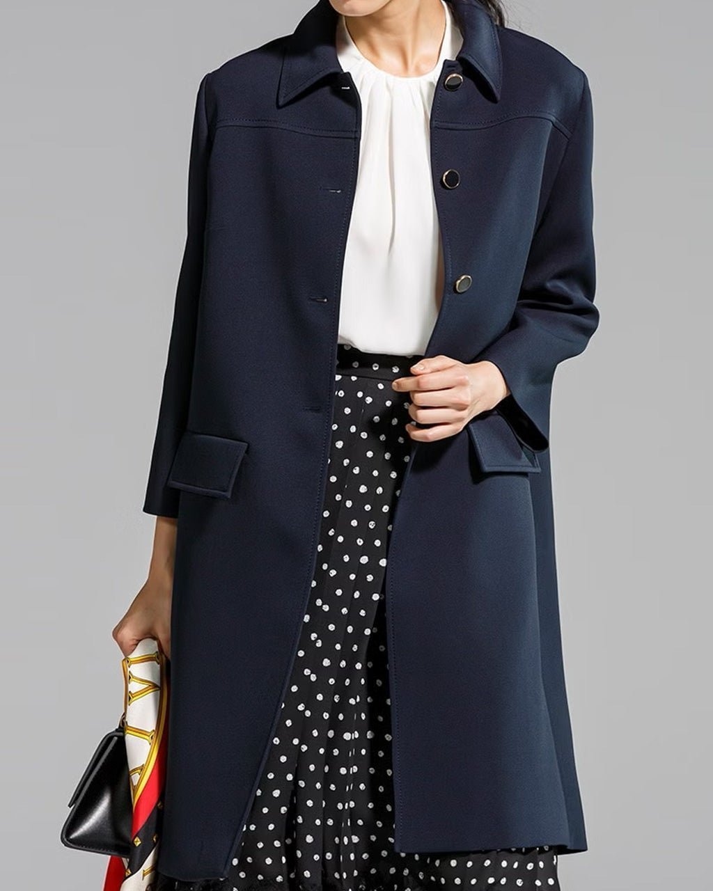 【ドゥクラッセ/DoCLASSE】のトリプルクロス・ステンカラーコート 人気、トレンドファッション・服の通販 founy(ファニー) 　ファッション　Fashion　レディースファッション　Fashion for Women　アウター　Coat / Outerwear Collection　コート・ロングコート・ピーコート　Long Coats, Peacoats & More　シンプル　Simple, Minimal　ストレッチ　Stretch, Stretchy Fabric　パターン　Pattern, Design Print　フラップ　Flap, Flap Pocket　ベーシック　Basic, Essential　ポケット　Pocket, Pocket Detail　 other-1|ID: prp329100004843575 ipo3291000000035301518