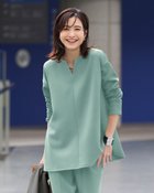 【ドゥクラッセ/DoCLASSE】のライトダンボールニット・フレアトップス 人気、トレンドファッション・服の通販 founy(ファニー) ファッション Fashion レディースファッション Fashion for Women トップス・カットソー Cut & Sew Tops ニット Knit Tops & Sweaters セットアップ Matching Sets レディーストップス・ブラウス Tops & Blouses / Assorted Women's Tops カットソー Cut and Sewn Top セットアップ Set-Up, Coordinated Outfit なめらか Smooth, Silky Texture フレア Flare, Flared エレガント 上品 Elegant thumbnail ダスティーブルー|ID: prp329100004843594 ipo3291000000035302030