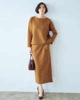 【ドゥクラッセ/DoCLASSE】のダンボールニット・ストレートスカート80cm 人気、トレンドファッション・服の通販 founy(ファニー) ファッション Fashion レディースファッション Fashion for Women セットアップ Matching Sets スカート・ミニ/ミディ/マキシ Skirts / Mini, Midi & Maxi Skirts なめらか Smooth, Silky Texture カットソー Cut and Sewn Top シンプル Simple, Minimal ストレート Straight, Straight Cut スリット Slit, Slit Detail セットアップ Set-Up, Coordinated Outfit フォルム Silhouette, Form ロング Long, Long-Length 人気 Popular, Best Seller |ID:prp329100004843597