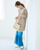 【ドゥクラッセ/DoCLASSE】のニードルジャージー・ハイネックチュニック 人気、トレンドファッション・服の通販 founy(ファニー) ファッション Fashion レディースファッション Fashion for Women トップス・カットソー Cut & Sew Tops センター Center, Center Line チュニック Tunic, Long Top |ID:prp329100004845878