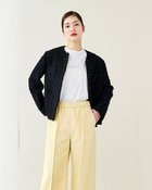 【ドゥクラッセ/DoCLASSE】のスラブ綿ツイード・ノーカラージャケット ネイビー|ID: prp329100004845888 ipo3291000000036296239