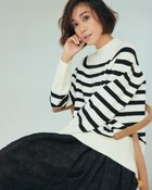 【ドゥクラッセ/DoCLASSE】のウール混フラッフィー・ボーダーハイネック ホワイト・パターン|ID: prp329100004848057 ipo3291000000035431343