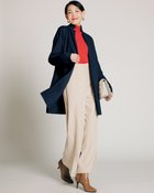 【ドゥクラッセ/DoCLASSE】のハーフミラノ・ロングジャケットカーディガン ミッドナイトブルー|ID: prp329100004848083 ipo3291000000035431525