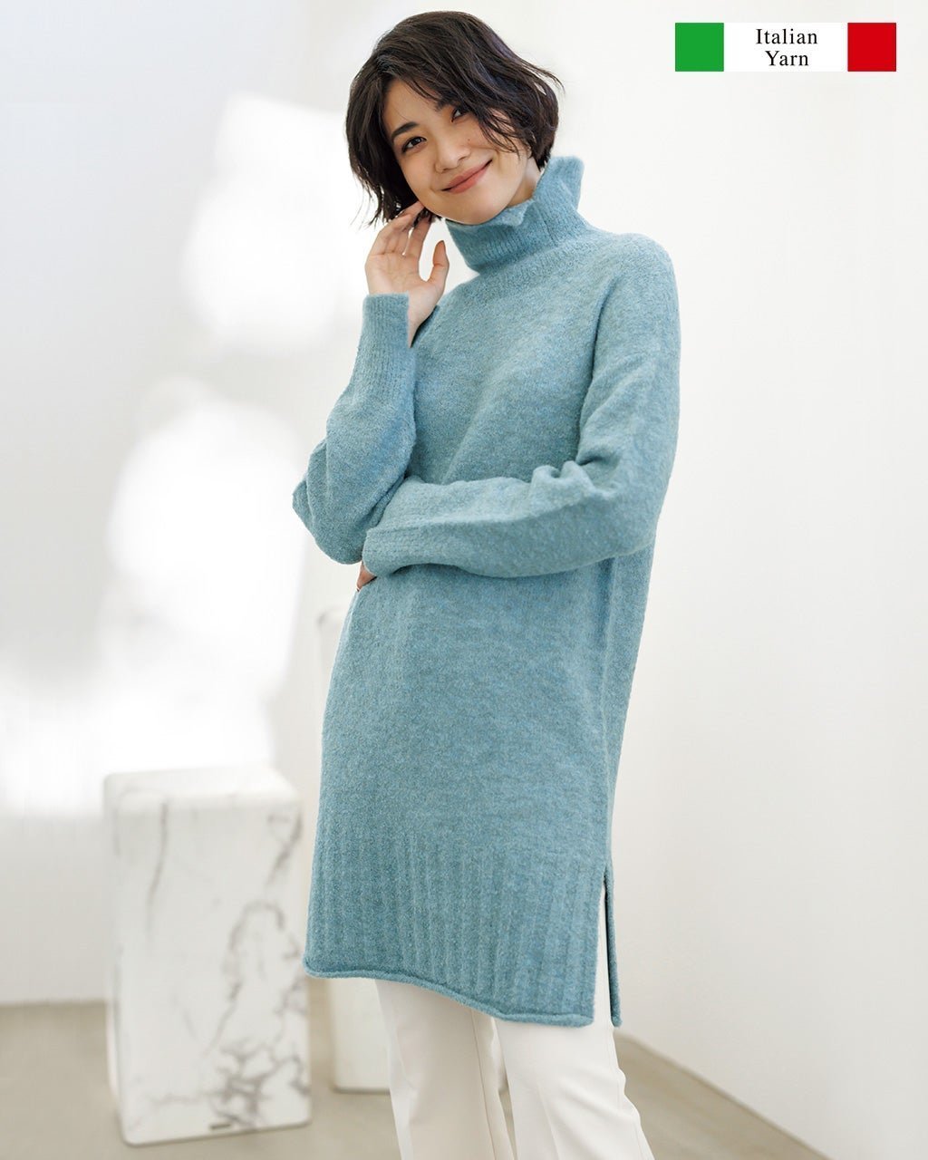【ドゥクラッセ/DoCLASSE】のイタリアンアルパカ・ハイネックロングセーター インテリア・キッズ・メンズ・レディースファッション・服の通販 founy(ファニー) ファッション Fashion レディースファッション Fashion for Women トップス・カットソー Cut & Sew Tops ニット Knit Tops & Sweaters イタリア Italy ストレッチ Stretch, Stretchy Fabric スリット Slit, Slit Detail セーター Sweater, Knitwear チュニック Tunic, Long Top プリーツ Pleats, Pleated モコモコ Fuzzy, Fluffy ロング Long, Long-Length 冬 Winter / This Winter 雑誌 Magazine, Fashion Magazine ライトブルー|ID: prp329100004848092 ipo3291000000035431607
