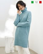 【ドゥクラッセ/DoCLASSE】のイタリアンアルパカ・ハイネックロングセーター ライトブルー|ID: prp329100004848092 ipo3291000000036247283