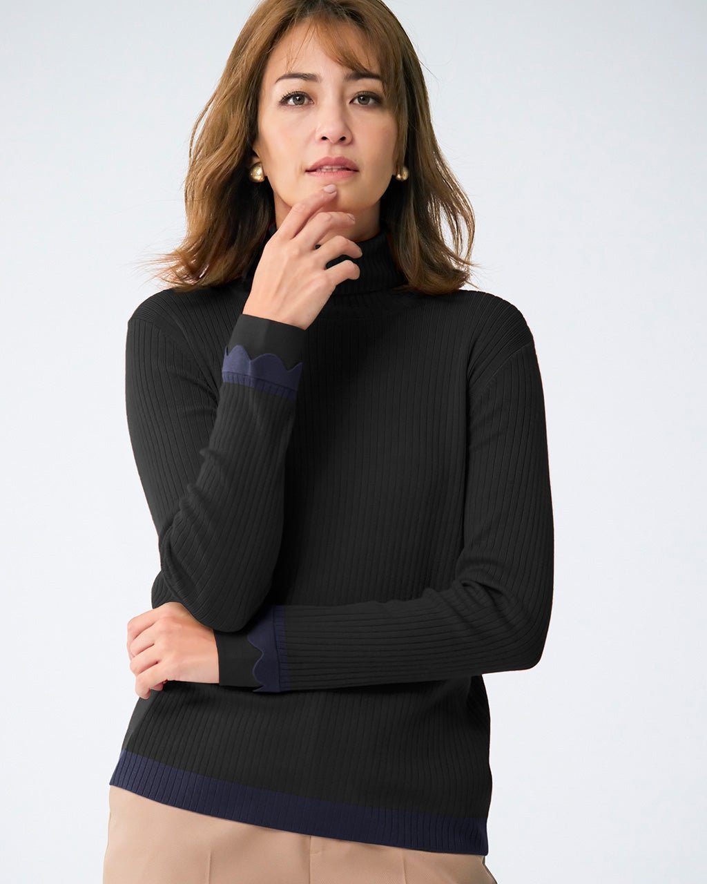 【ドゥクラッセ/DoCLASSE】の総針ニット・エッセンシャル針抜きタートル インテリア・キッズ・メンズ・レディースファッション・服の通販 founy(ファニー) ファッション Fashion レディースファッション Fashion for Women トップス・カットソー Cut & Sew Tops ニット Knit Tops & Sweaters なめらか Smooth, Silky Texture スカラップ Scallop, Scalloped Edge セーター Sweater, Knitwear タートル Turtleneck, Turtle Collar タートルネック Turtleneck, High Neck ハイネック High Neck, Mock Neck フェミニン Feminine, Girly 雑誌 Magazine, Fashion Magazine ブラック|ID: prp329100004848099 ipo3291000000035431646