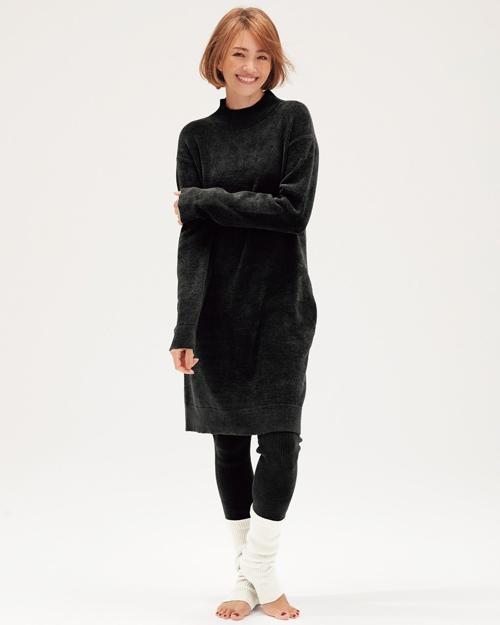 【ヌックル/Nukle】のNukle・スフレハイネックチュニック インテリア・キッズ・メンズ・レディースファッション・服の通販 founy(ファニー) ファッション Fashion レディースファッション Fashion for Women トップス・カットソー Cut & Sew Tops ニット Knit Tops & Sweaters エアリー Airy Texture 春 Spring 秋 Autumn シンプル Simple, Minimal セーター Sweater, Knitwear チュニック Tunic, Long Top なめらか Smooth, Silky Texture ハイネック High Neck, Mock Neck ミックス Mix, Mixed Style レギンス Leggings, Stretch Pants おすすめ Recommended / Our Picks ブラック|ID: prp329100004848101 ipo3291000000035431668