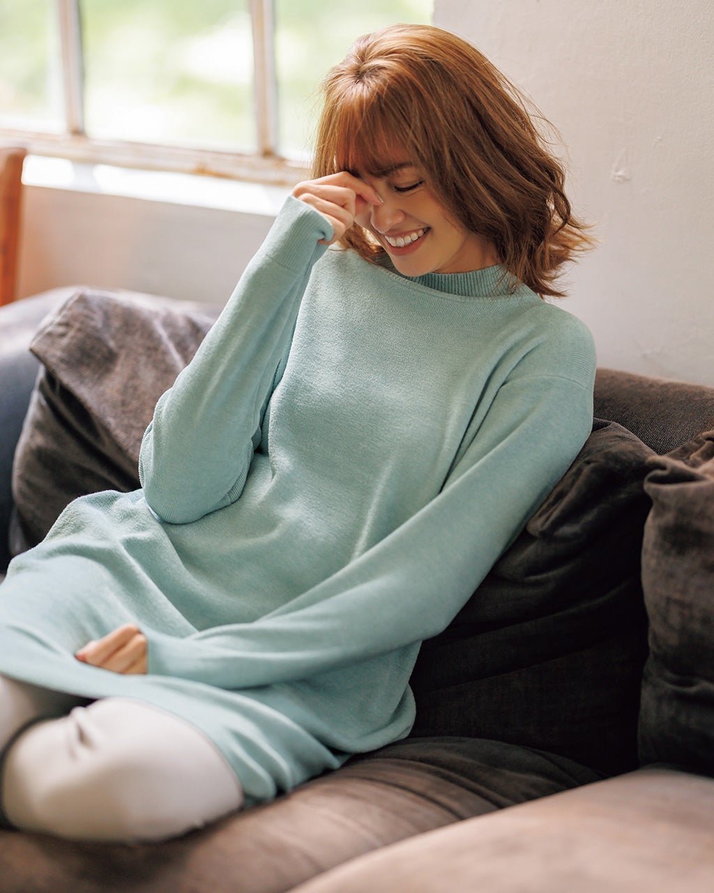 【ヌックル/Nukle】のNukle・スフレハイネックチュニック インテリア・キッズ・メンズ・レディースファッション・服の通販 founy(ファニー) ファッション Fashion レディースファッション Fashion for Women トップス・カットソー Cut & Sew Tops ニット Knit Tops & Sweaters エアリー Airy Texture 春 Spring 秋 Autumn シンプル Simple, Minimal セーター Sweater, Knitwear チュニック Tunic, Long Top なめらか Smooth, Silky Texture ハイネック High Neck, Mock Neck ミックス Mix, Mixed Style レギンス Leggings, Stretch Pants おすすめ Recommended / Our Picks ブルーグリーン|ID: prp329100004848101 ipo3291000000035431677