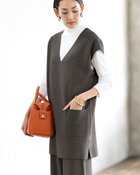 【ドゥクラッセ/DoCLASSE】のミラノリブ・ニットベスト チャコール|ID: prp329100004848109 ipo3291000000035431712