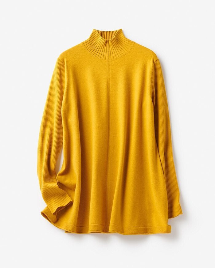 【ドゥクラッセ/DoCLASSE】のリブ使い・ハイネックチュニック インテリア・キッズ・メンズ・レディースファッション・服の通販 founy(ファニー) https://founy.com/ ファッション Fashion レディースファッション Fashion for Women トップス・カットソー Cut & Sew Tops なめらか Smooth, Silky Texture チュニック Tunic, Long Top ハイネック High Neck, Mock Neck 定番 Standard, Basic Item |ID: prp329100004848117 ipo3291000000035431742