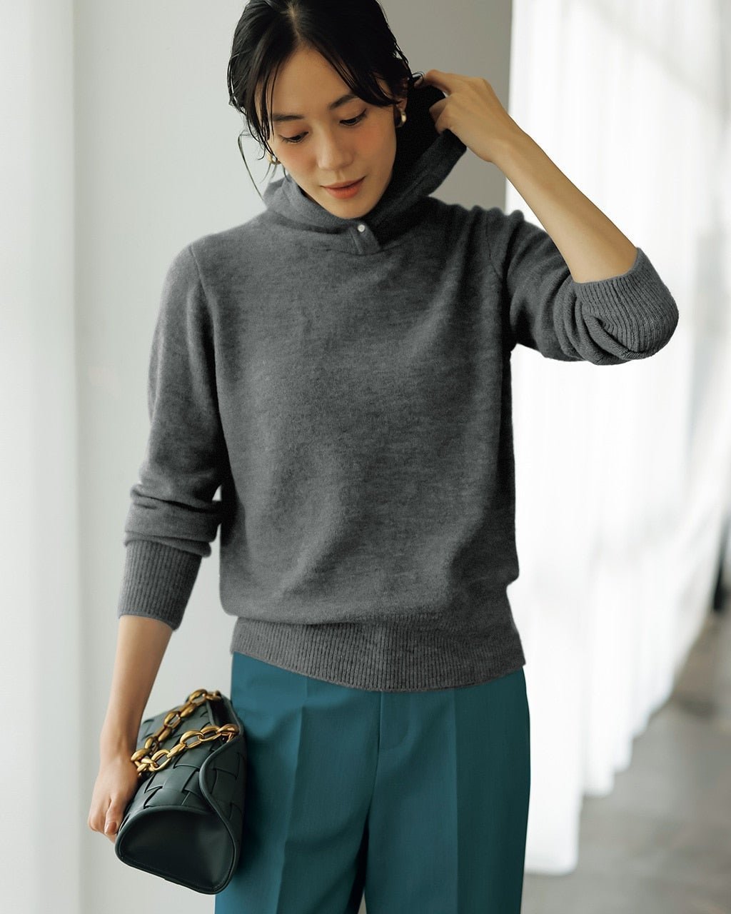 【ドゥクラッセ/DoCLASSE】のメランジカラー・パーカーニット インテリア・キッズ・メンズ・レディースファッション・服の通販 founy(ファニー) 　ファッション　Fashion　レディースファッション　Fashion for Women　トップス・カットソー　Cut & Sew Tops　ニット　Knit Tops & Sweaters　レディースパーカー・カジュアルフーディー　Casual Hoodies & Sweatshirts　セーター　Sweater, Knitwear　ドット　Polka Dot, Dot Pattern　フォルム　Silhouette, Form　チャコール|ID: prp329100004848120 ipo3291000000035431778