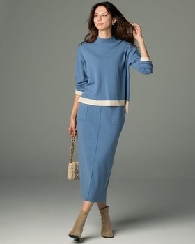 【ドゥクラッセ/DoCLASSE】の総針ハイネック・スカートセットアップ 人気、トレンドファッション・服の通販 founy(ファニー) ファッション Fashion レディースファッション Fashion for Women セットアップ Matching Sets スカート・ミニ/ミディ/マキシ Skirts / Mini, Midi & Maxi Skirts スタイリッシュ Stylish, Fashionable ストレッチ Stretch, Stretchy Fabric セットアップ Set-Up, Coordinated Outfit センター Center, Center Line ハイネック High Neck, Mock Neck パターン Pattern, Design Print ボトム Bottoms, Lower Wear ポケット Pocket, Pocket Detail ロング Long, Long-Length |ID:prp329100004848121