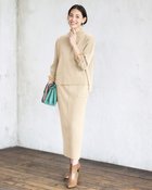 【ドゥクラッセ/DoCLASSE】の総針ハイネック・スカートセットアップ アイボリー|ID: prp329100004848121 ipo3291000000035431790