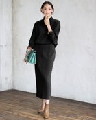 【ドゥクラッセ/DoCLASSE】の総針ハイネック・スカートセットアップ ブラック|ID: prp329100004848121 ipo3291000000035431793